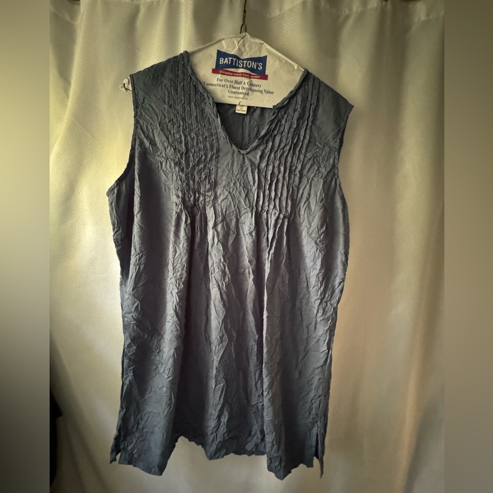 Coldwater Creek Charcoal Sleeveless Blouse